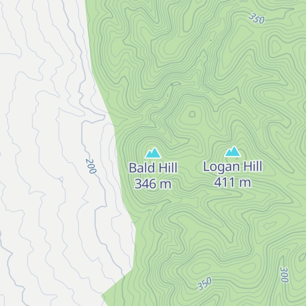Map of Bald Hill