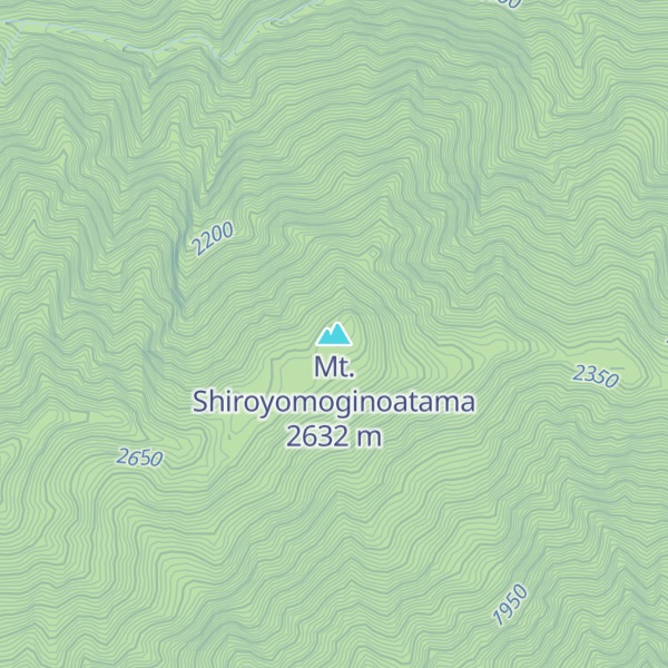 Map of Mt. Shiroyomoginoatama