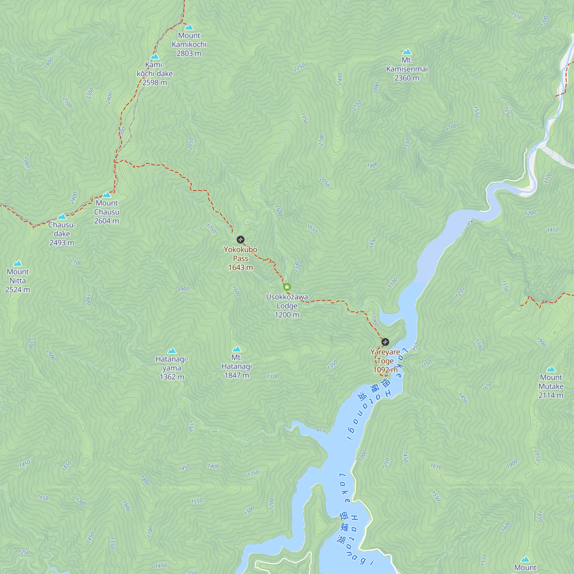 Usokkozawa Lodge map
