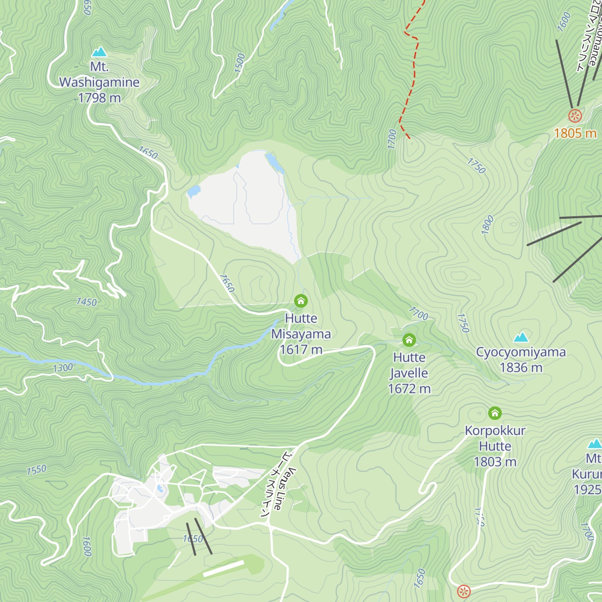Hutte Misayama map
