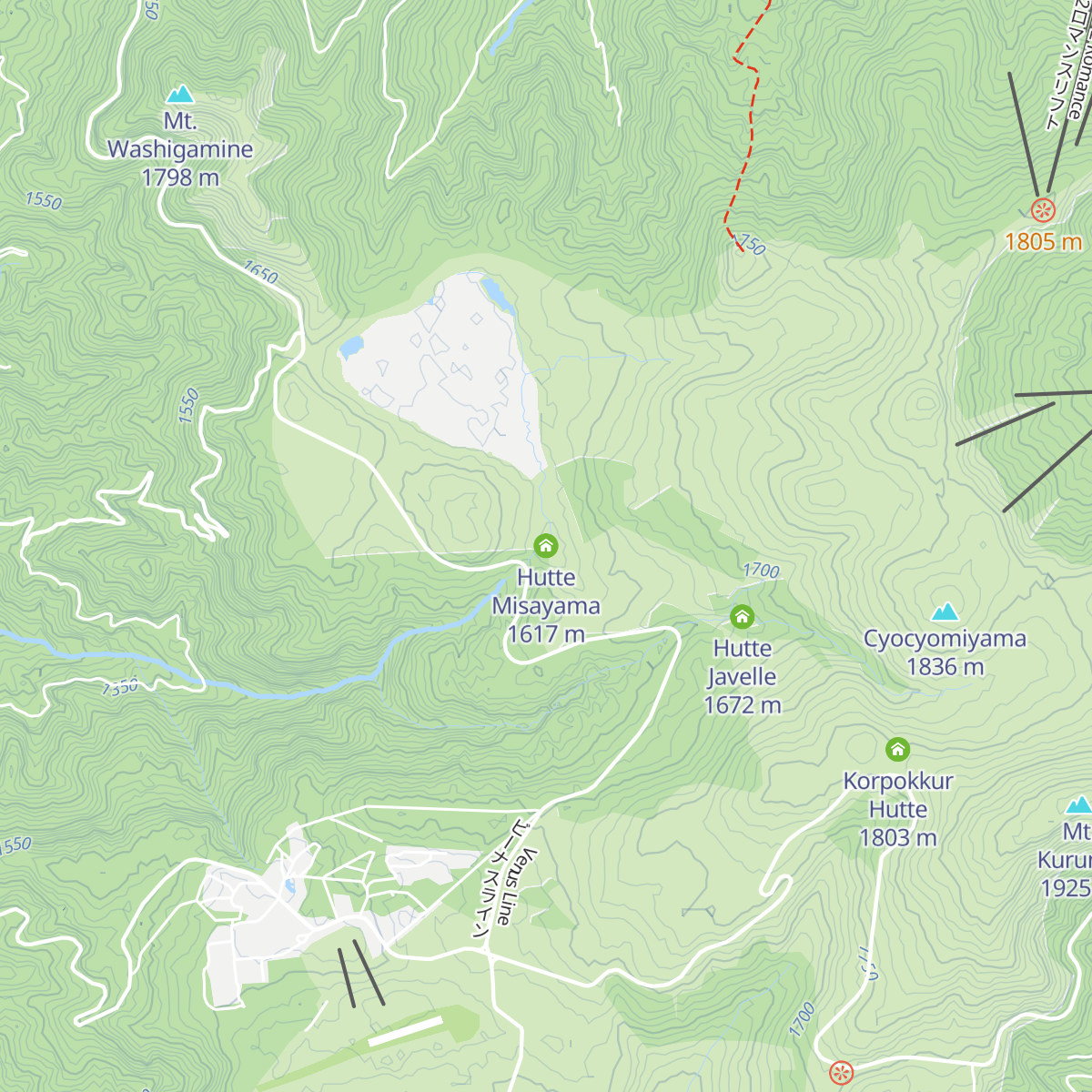 Hutte Misayama map