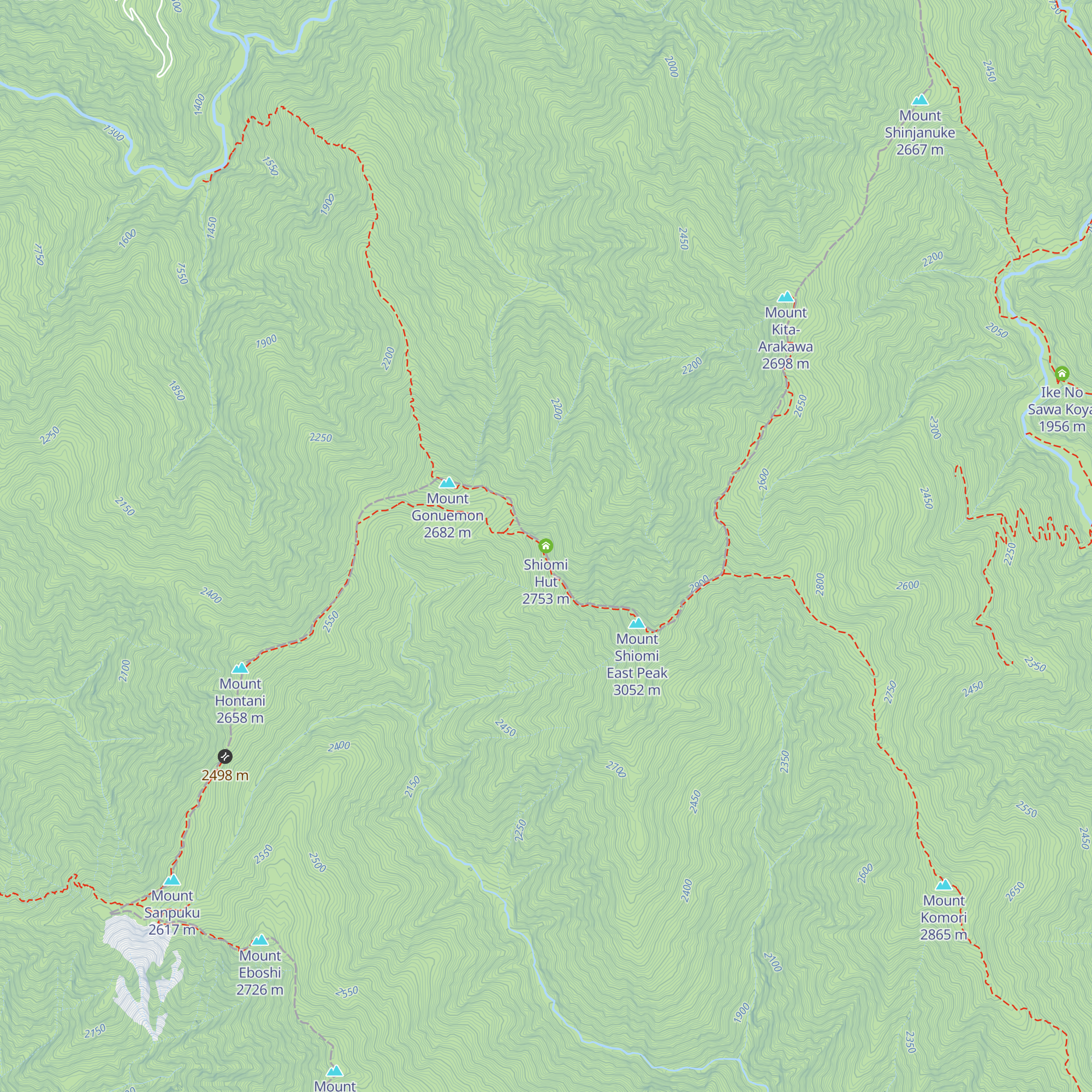Shiomi Hut map