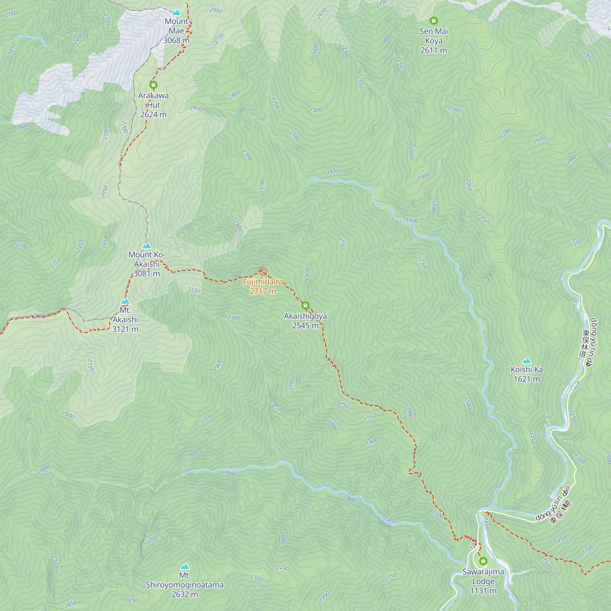 Akaishigoya map
