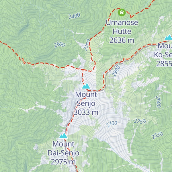 Map of Mount Senjo
