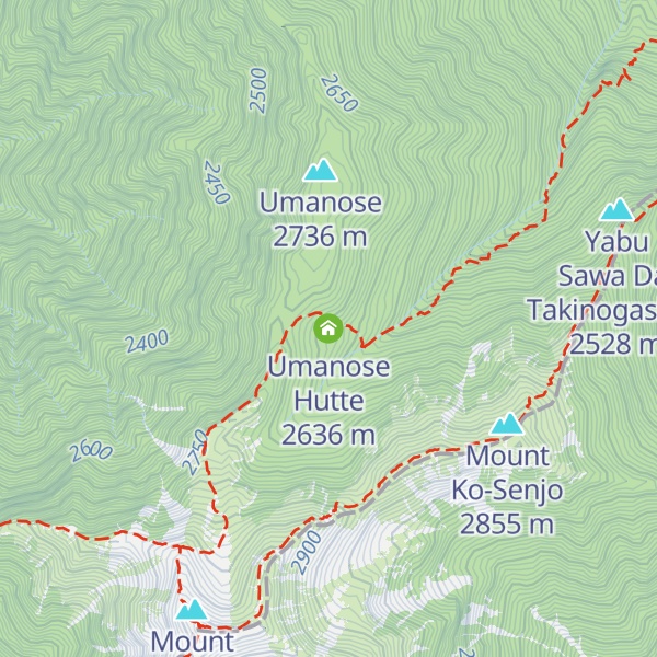 Map of Umanose Hutte