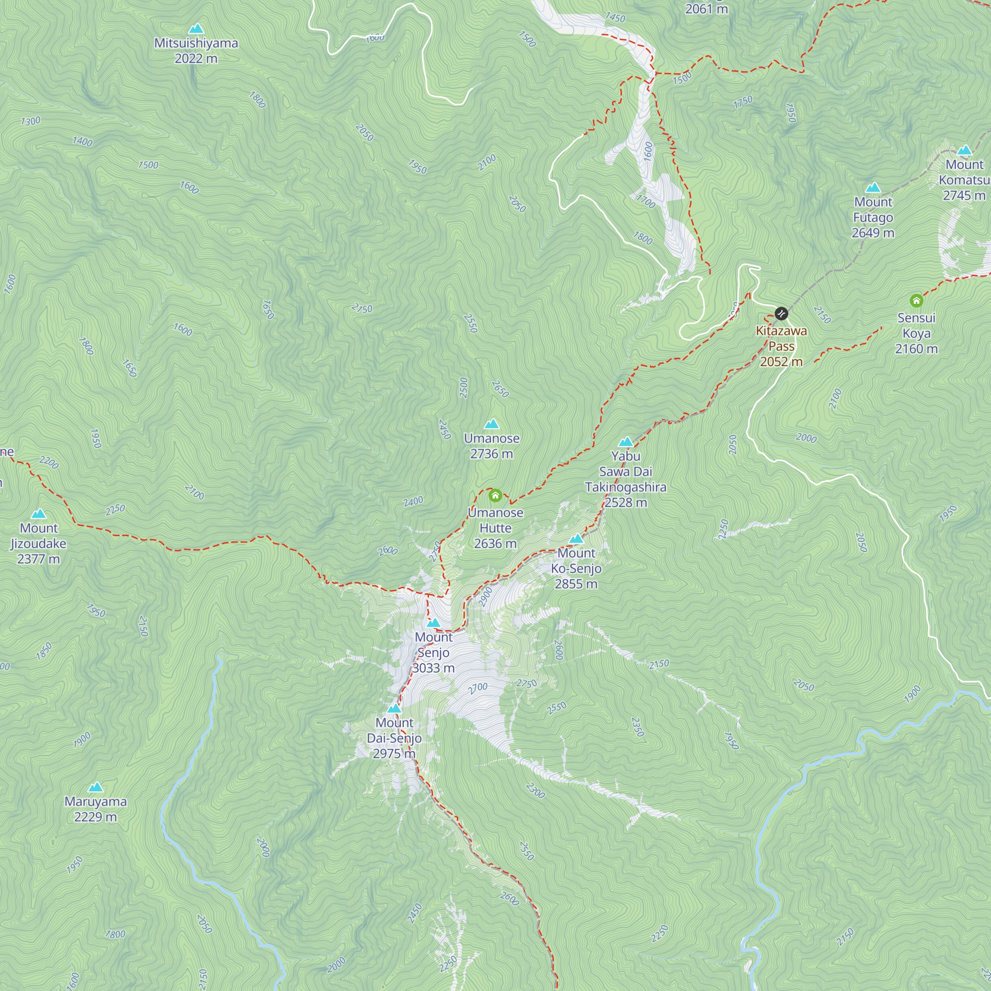 Umanose Hutte map