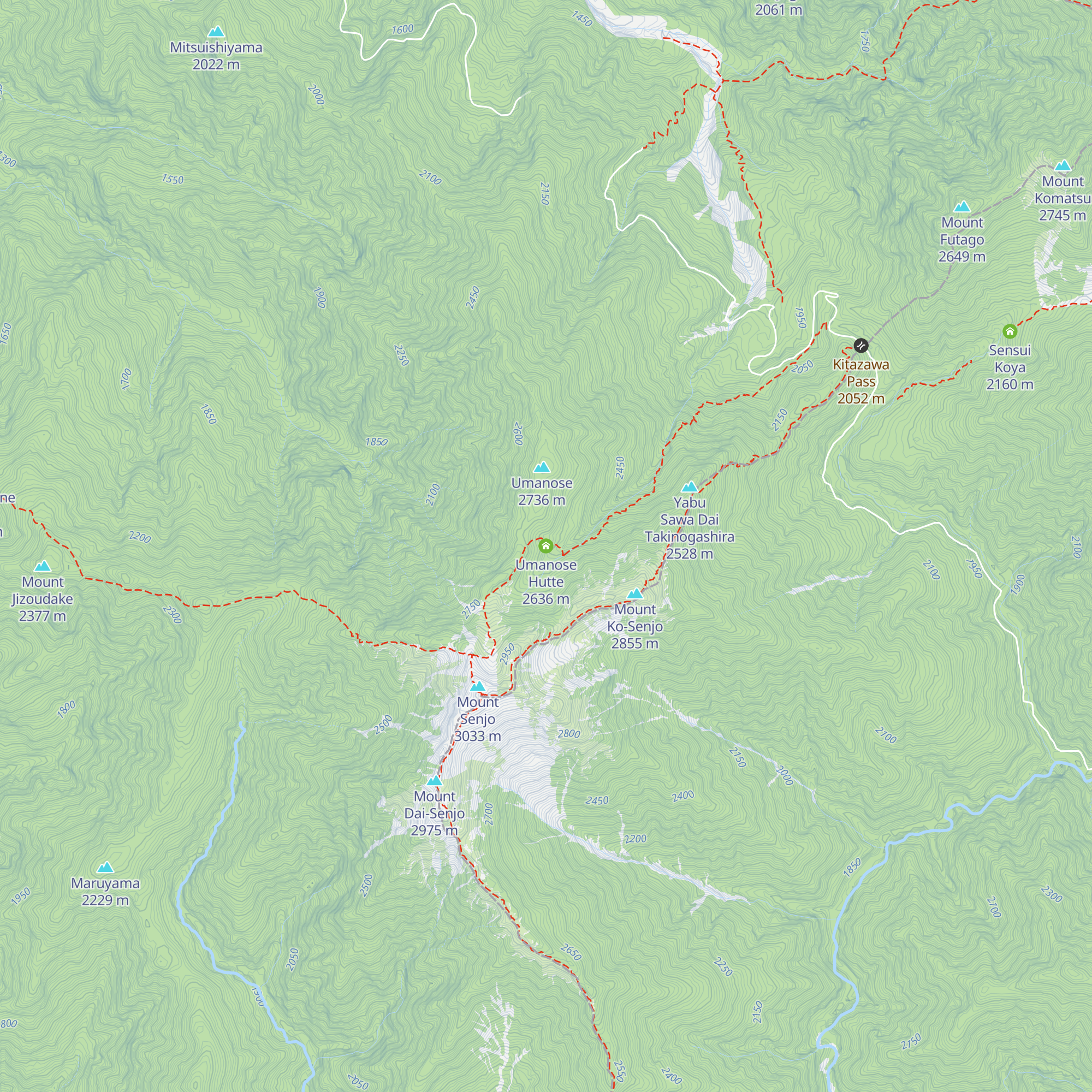 Umanose Hutte map