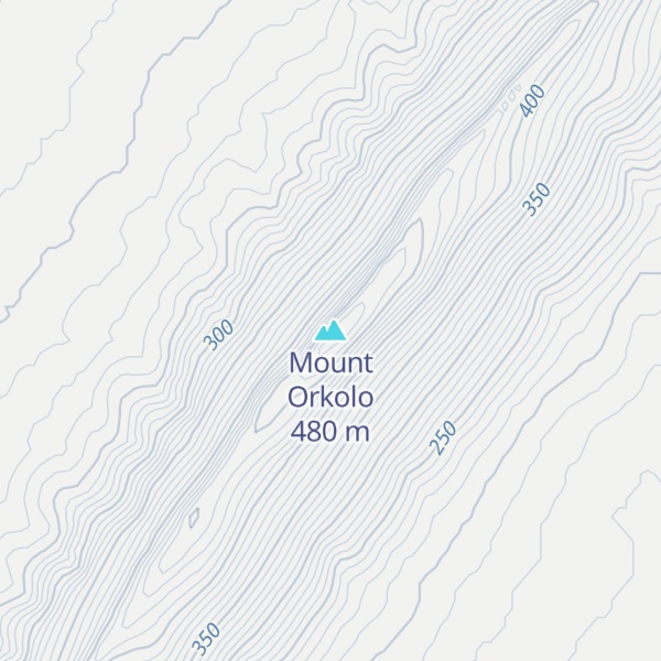 Map of Mount Orkolo