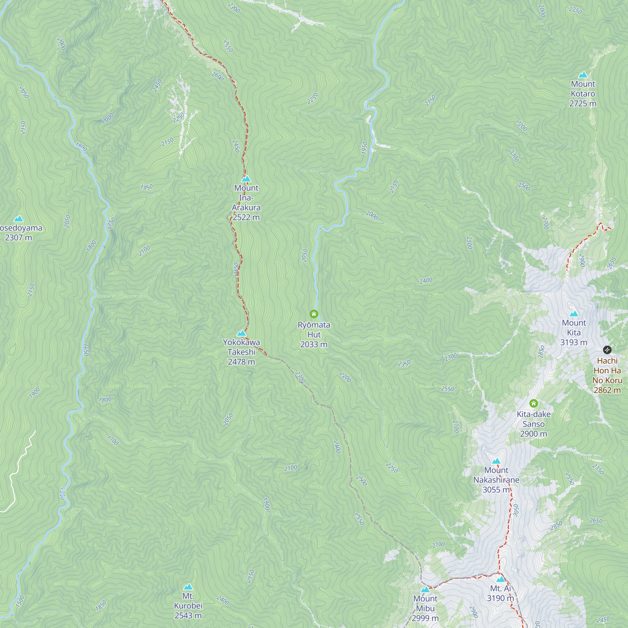 Ryōmata Hut map