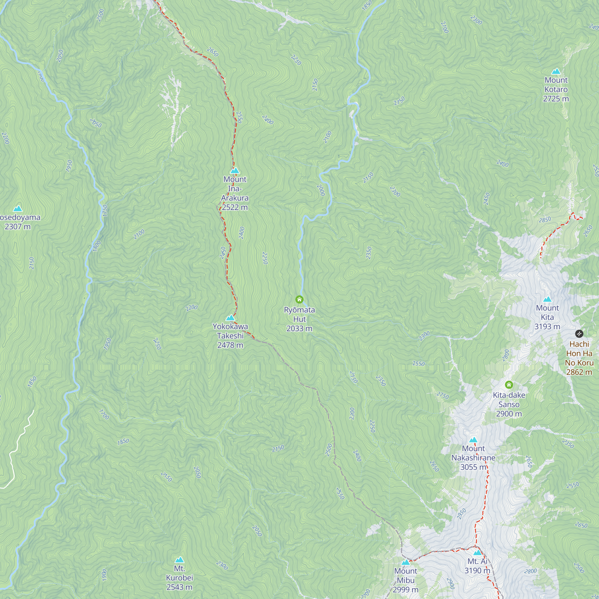 Ryōmata Hut map