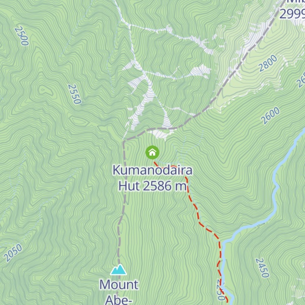 Map of Kumanodaira Hut