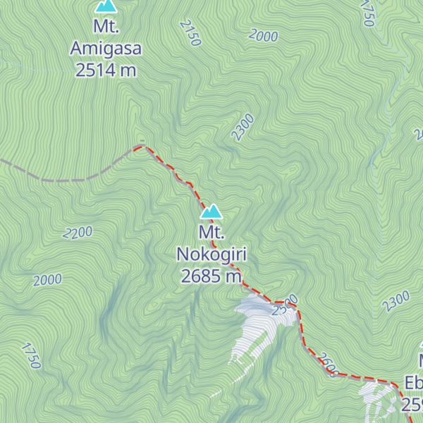 Map of Mt. Nokogiri