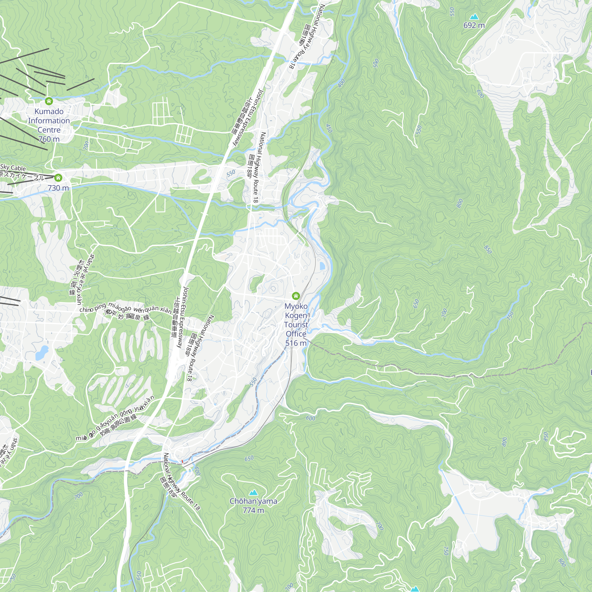 Myoko Kogen Tourist Office map