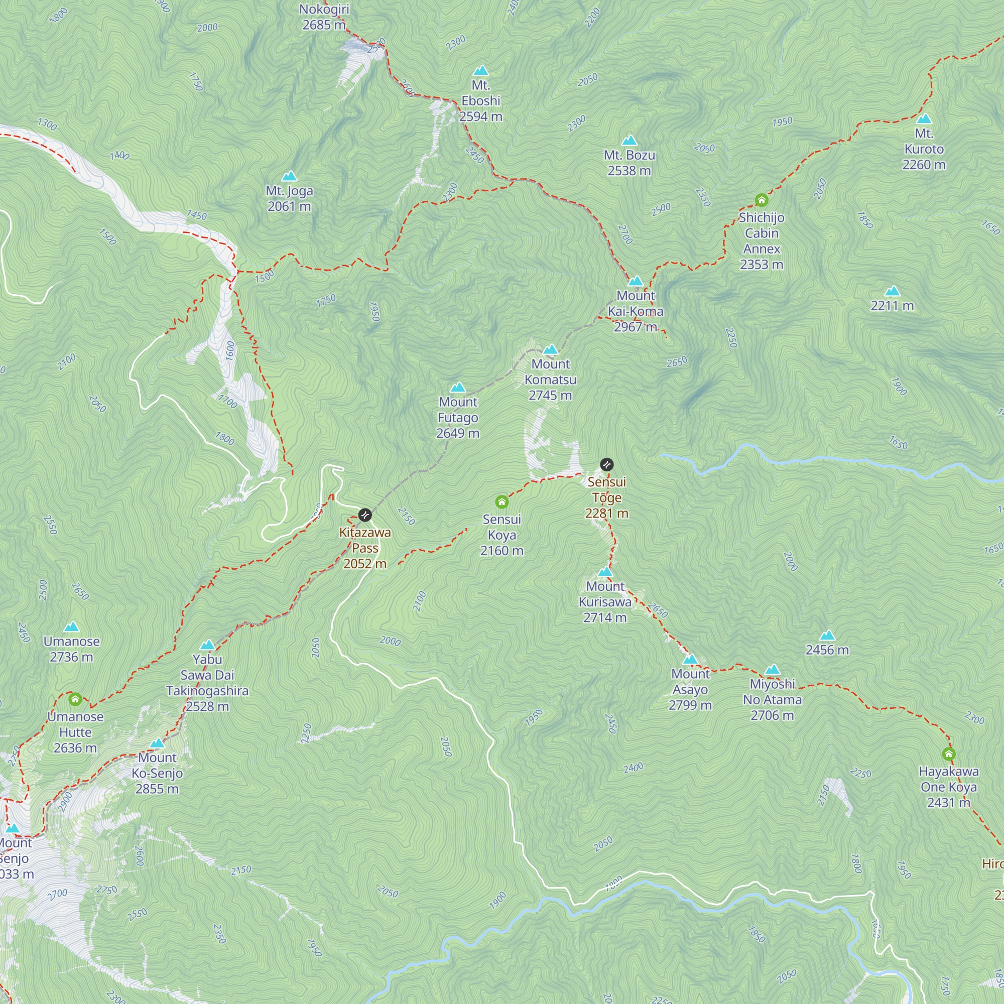 Sensui Koya map