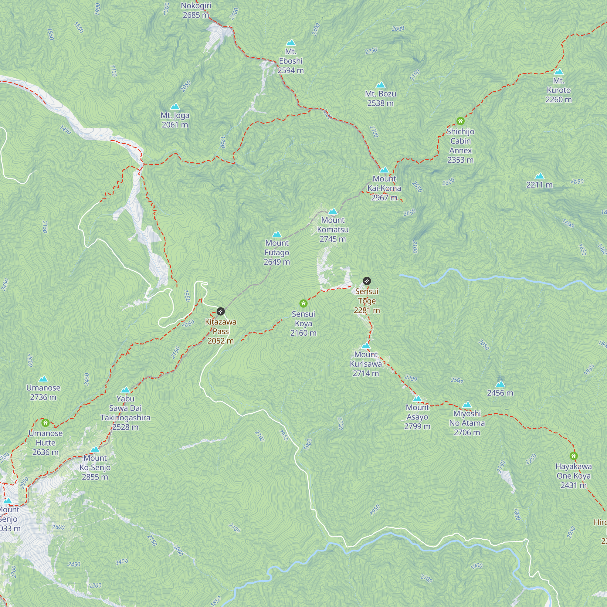 Sensui Koya map
