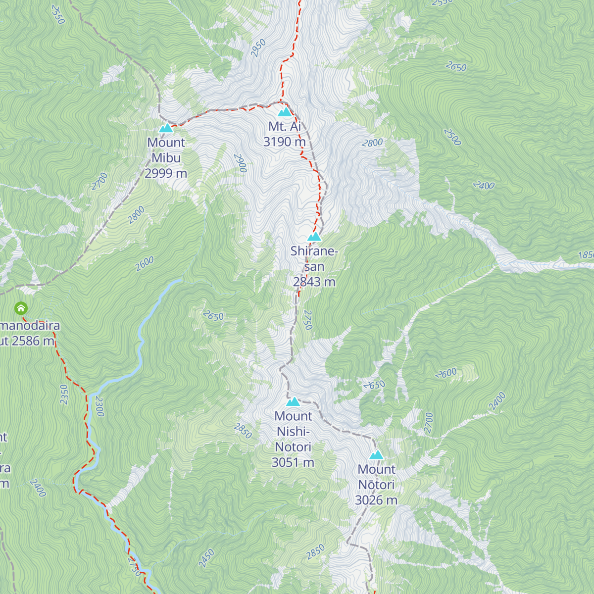 Notori Hut map
