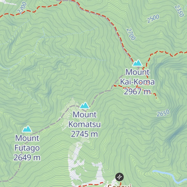Map of Mt. Komatsumine