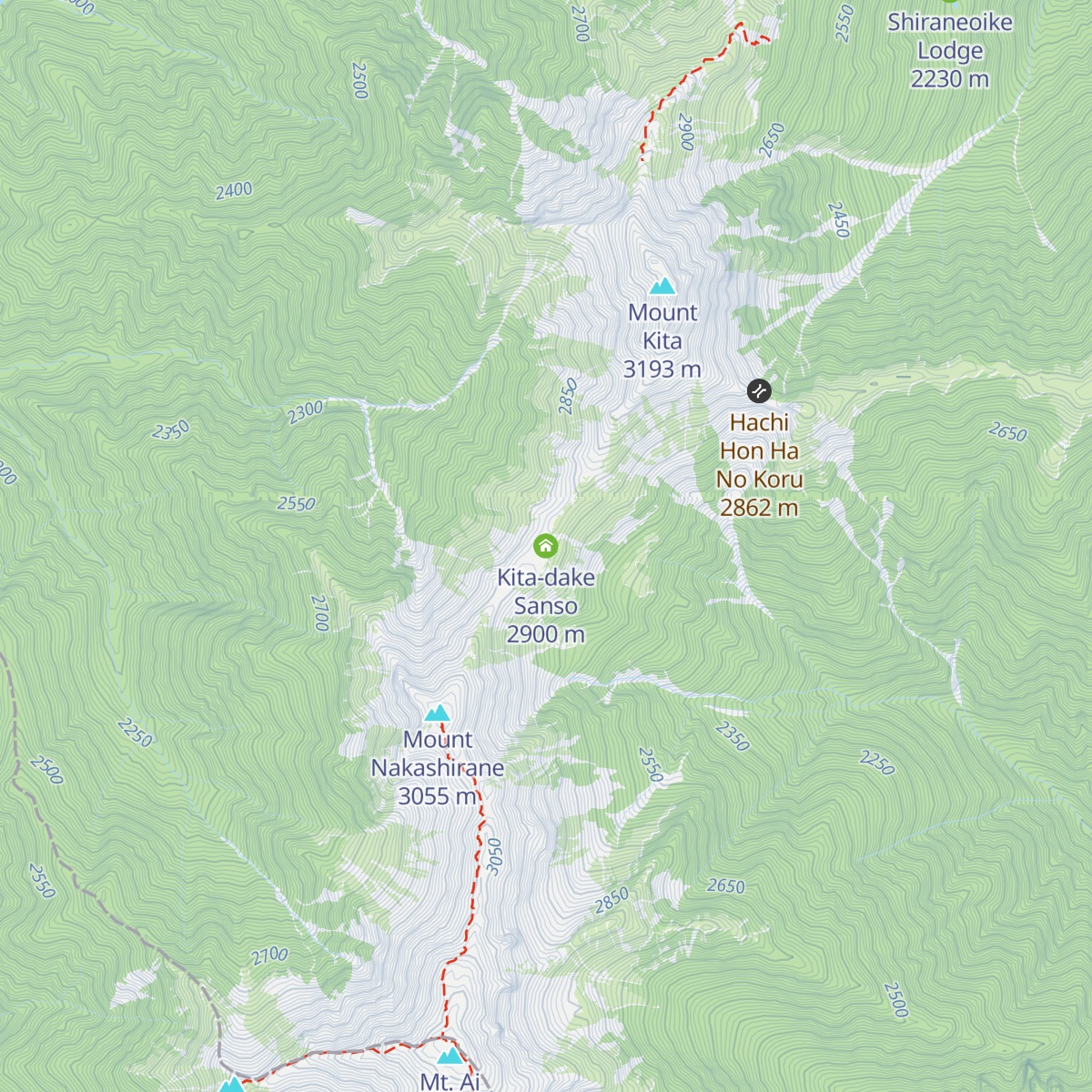 Kita-dake Sanso map