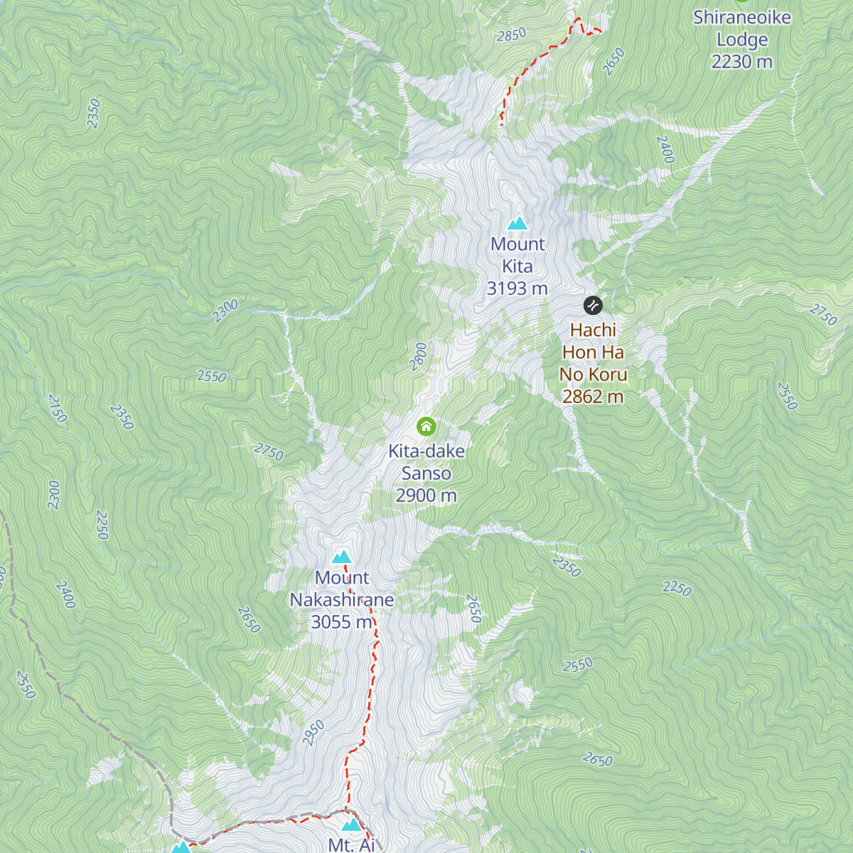 Kita-dake Sanso map
