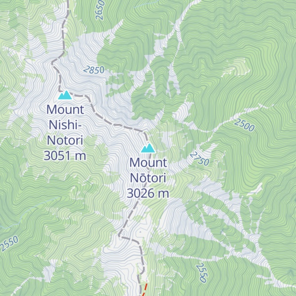 Map of Mount Nōtori
