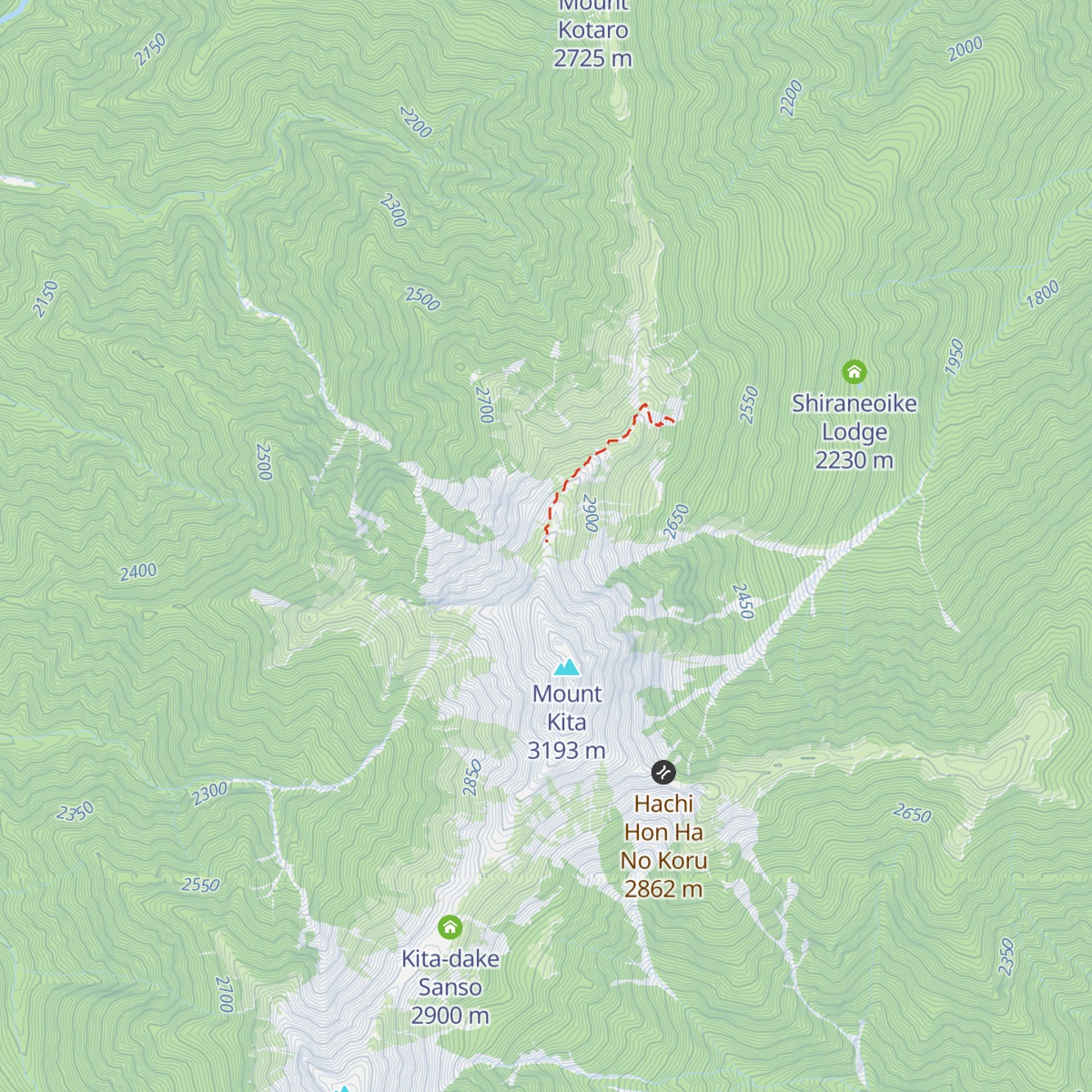 Kita-dake Kata-no-koya map