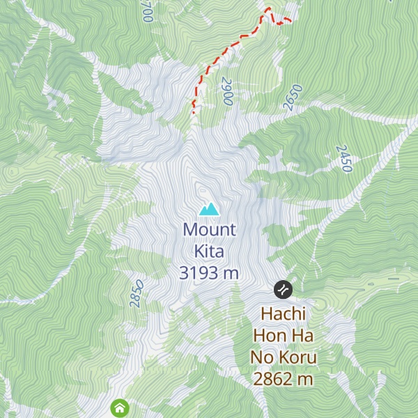 Map of Mount Kita