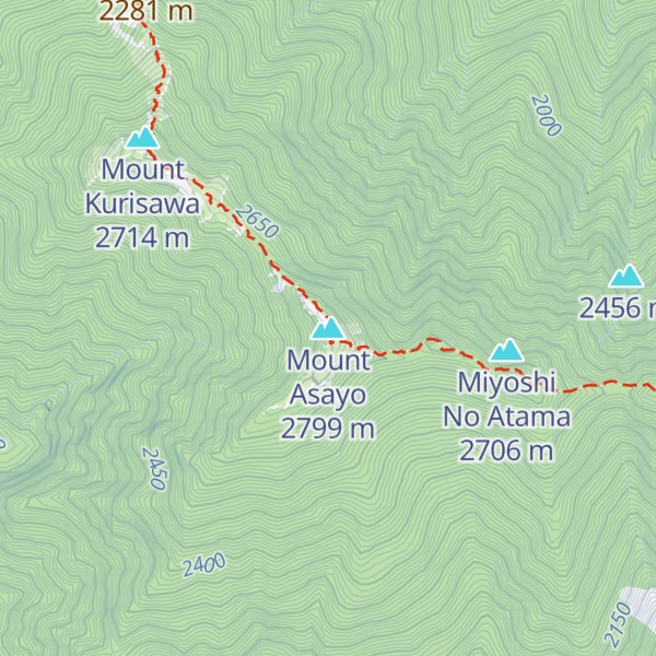Map of Mount Asayo