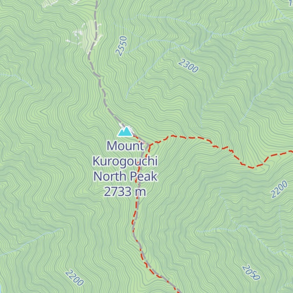 Map of Mount Kurogochi South Peak