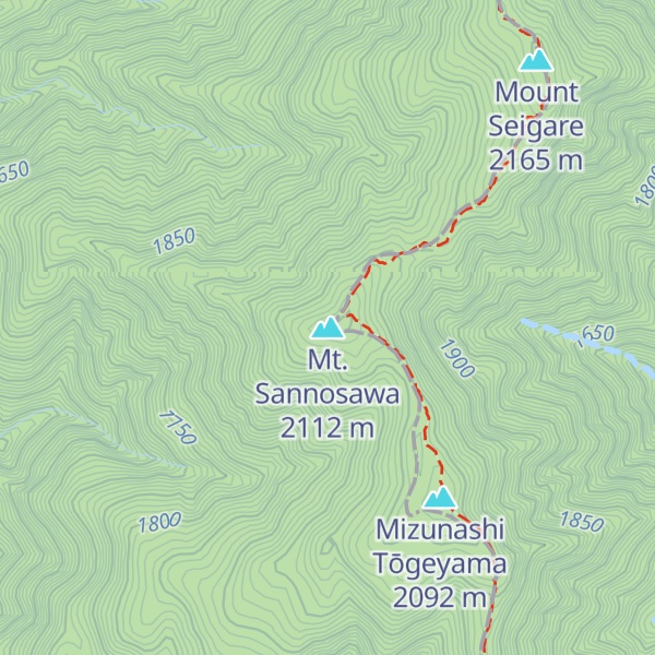 Map of Mt. Sannosawa