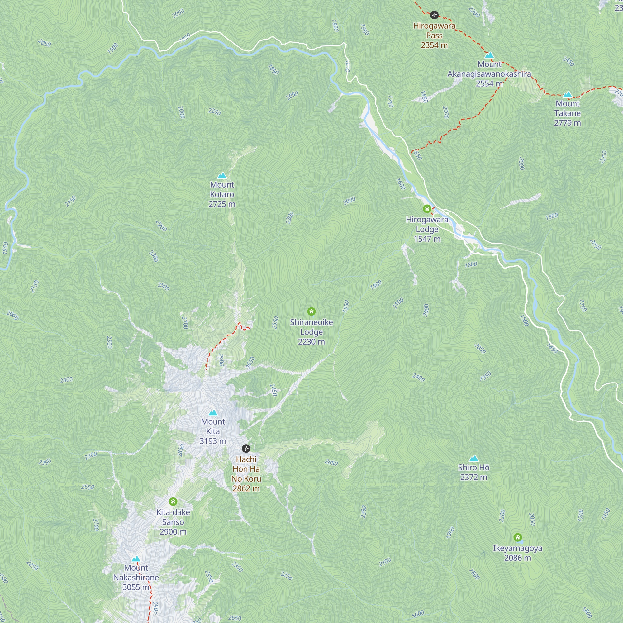 Shiraneoike Lodge map