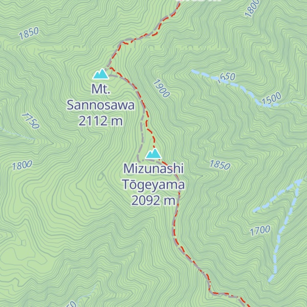 Map of Mizunashi Tōgeyama