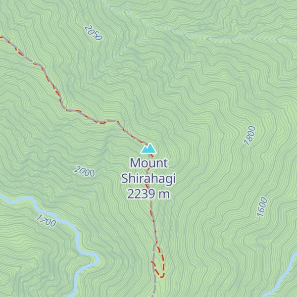 Map of Mount Shirahagi
