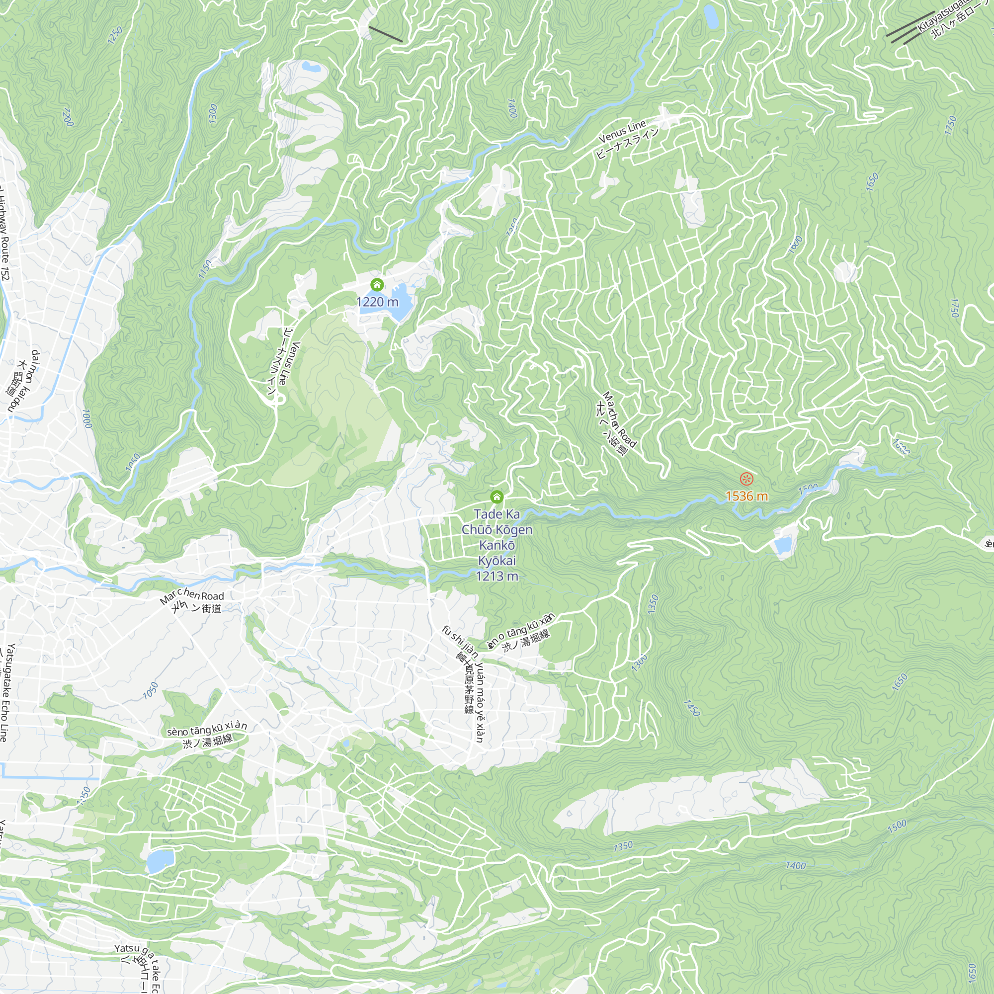 Tade Ka Chūō Kōgen Kankō Kyōkai map