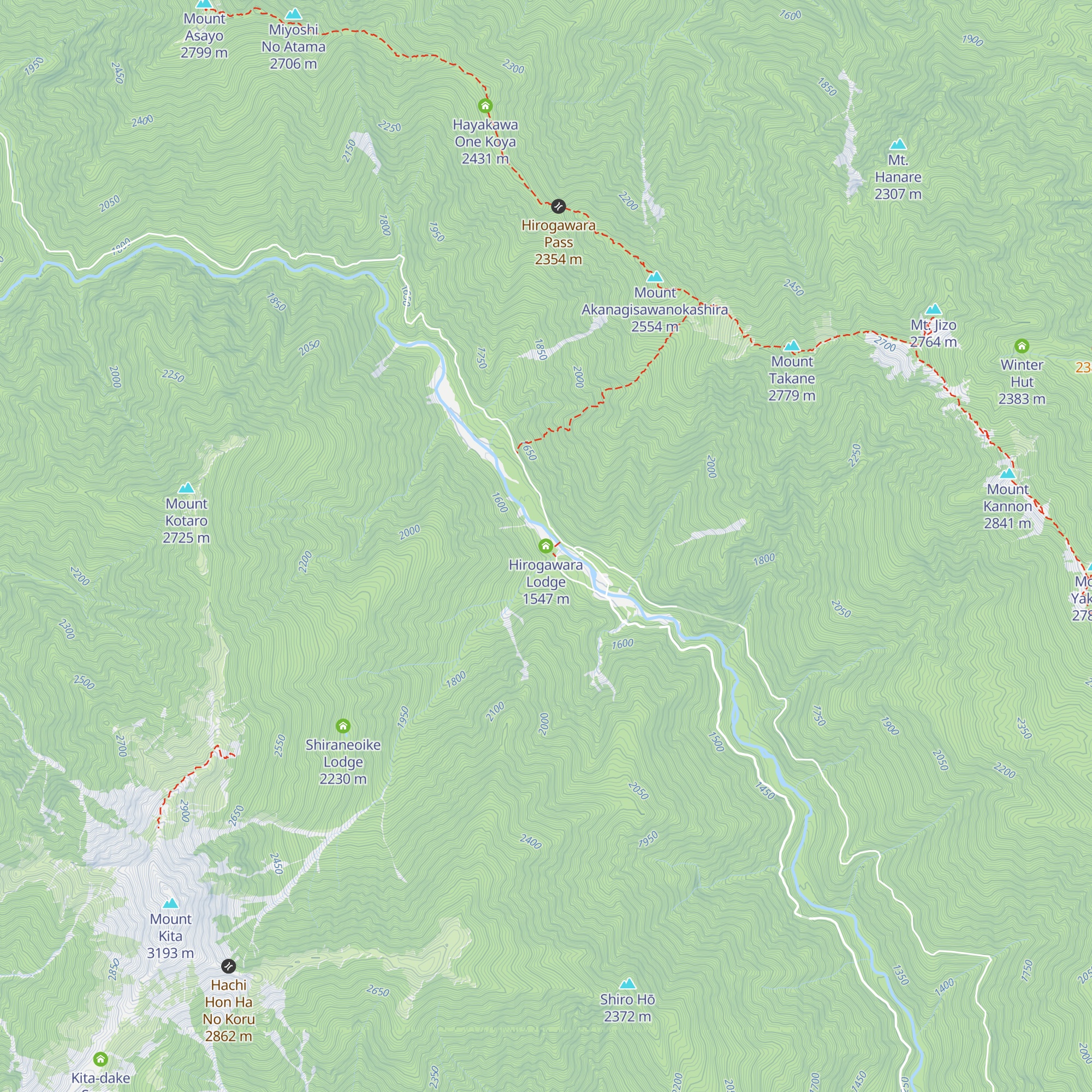 Hirogawara Lodge map