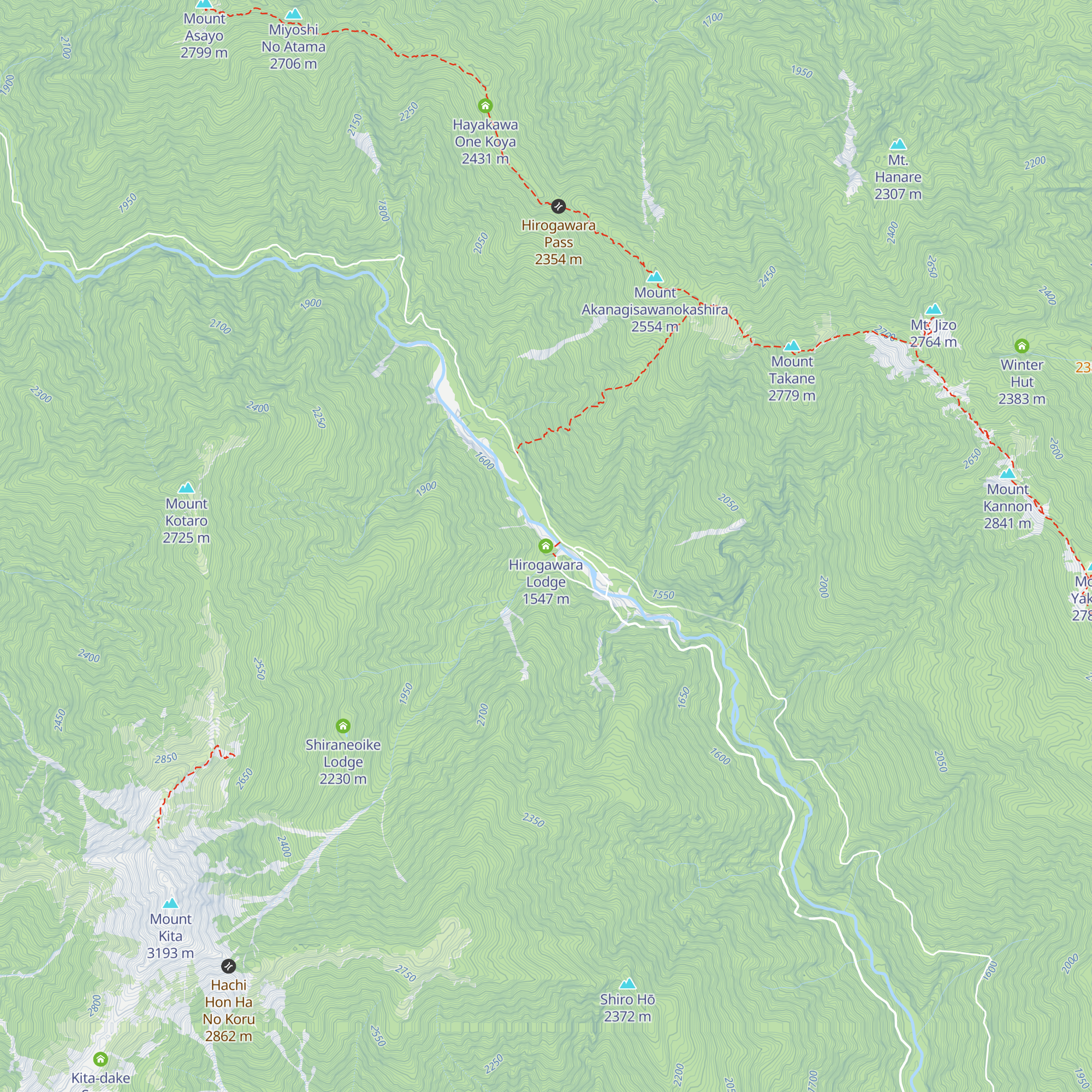 Hirogawara Lodge map