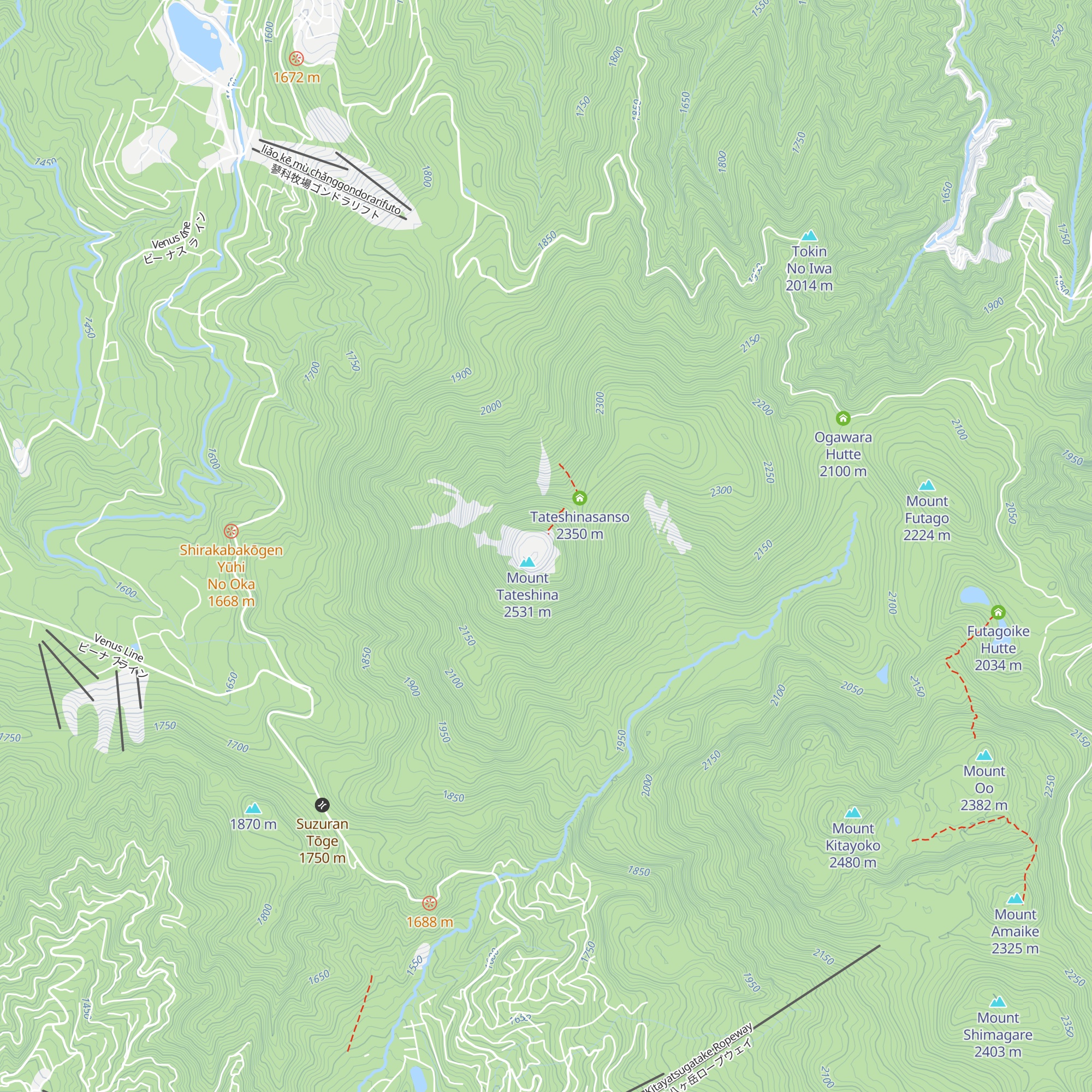 Tateshinasancho Hutte map