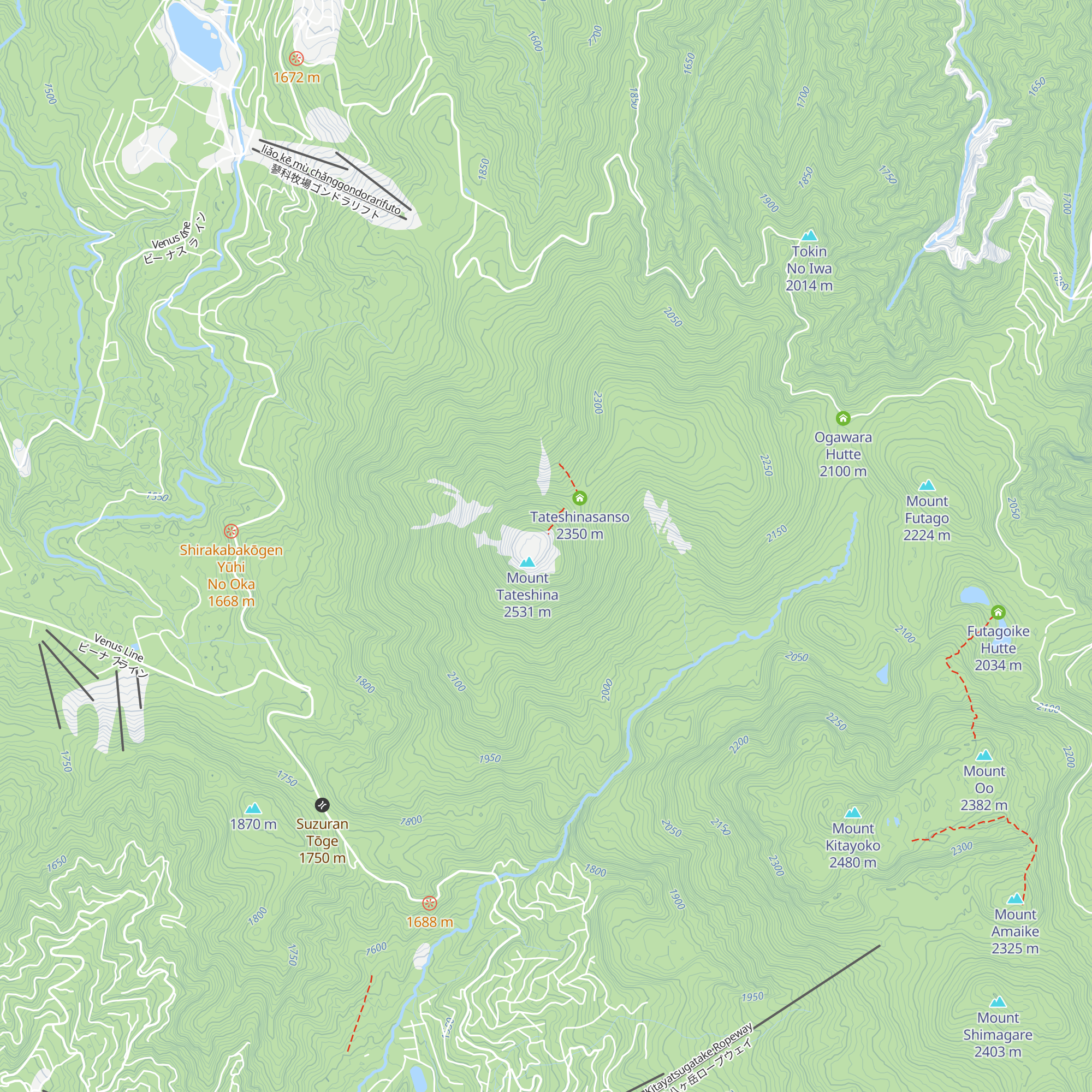 Tateshinasancho Hutte map
