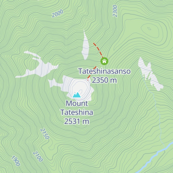 Map of Tateshinasancho Hutte