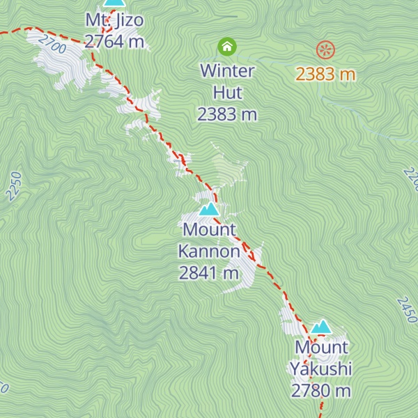 Map of Mount Kannon