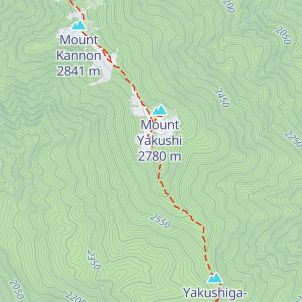 Map of Yakushi-dake Goya