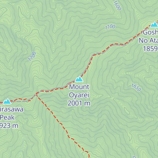 Map of Mount Oyarei