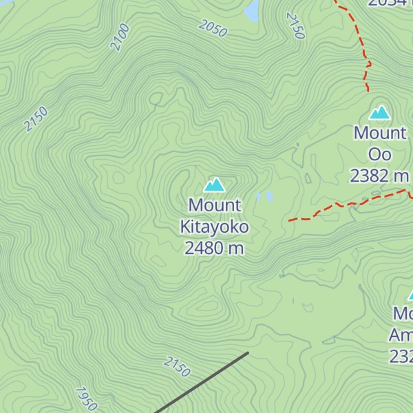 Map of Mount Kitayoko South Peak