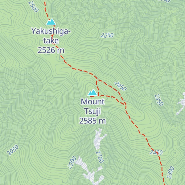 Map of Mount Tsuji