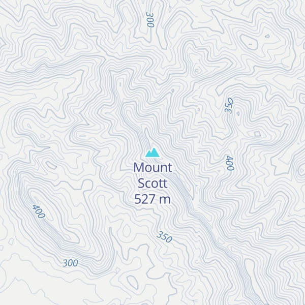 Map of Mount Scott