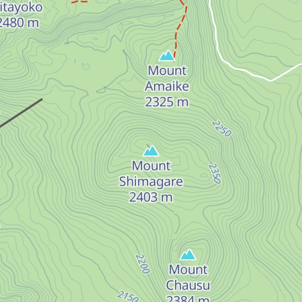 Map of Mount Shimagare