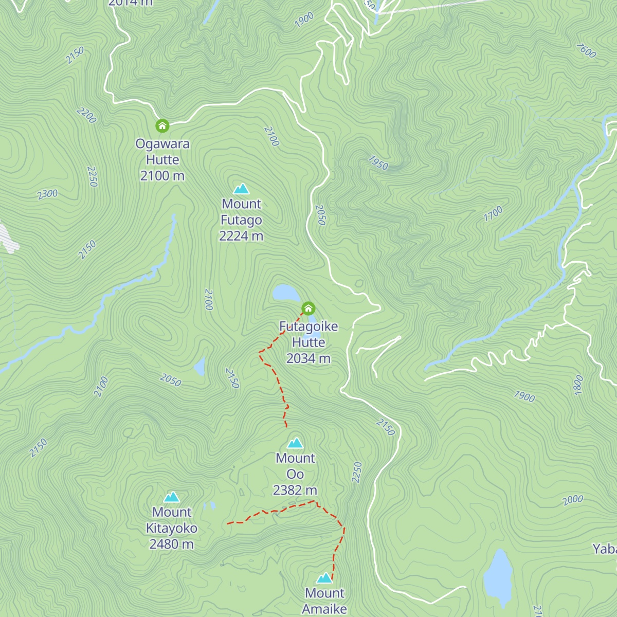 Futagoike Hutte map