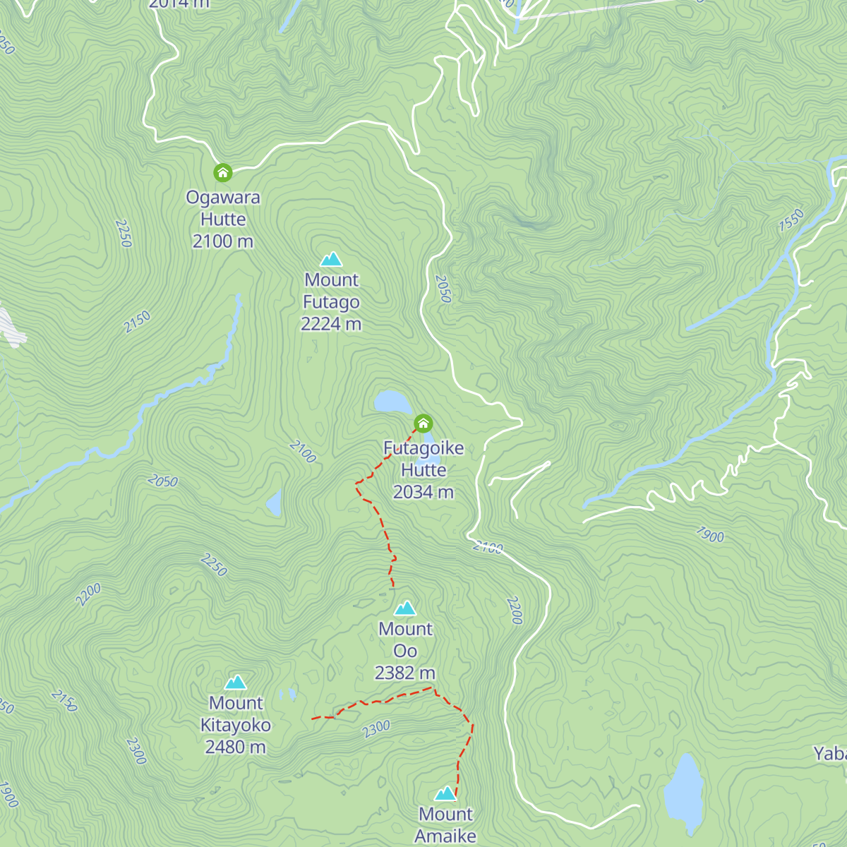 Futagoike Hutte map