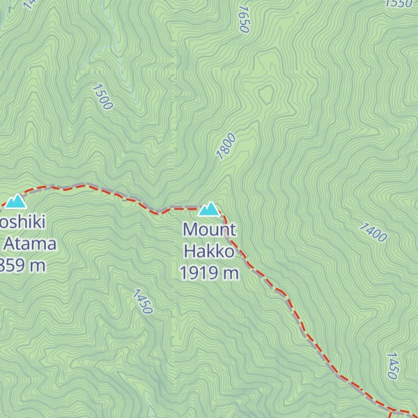 Map of Mount Hakko