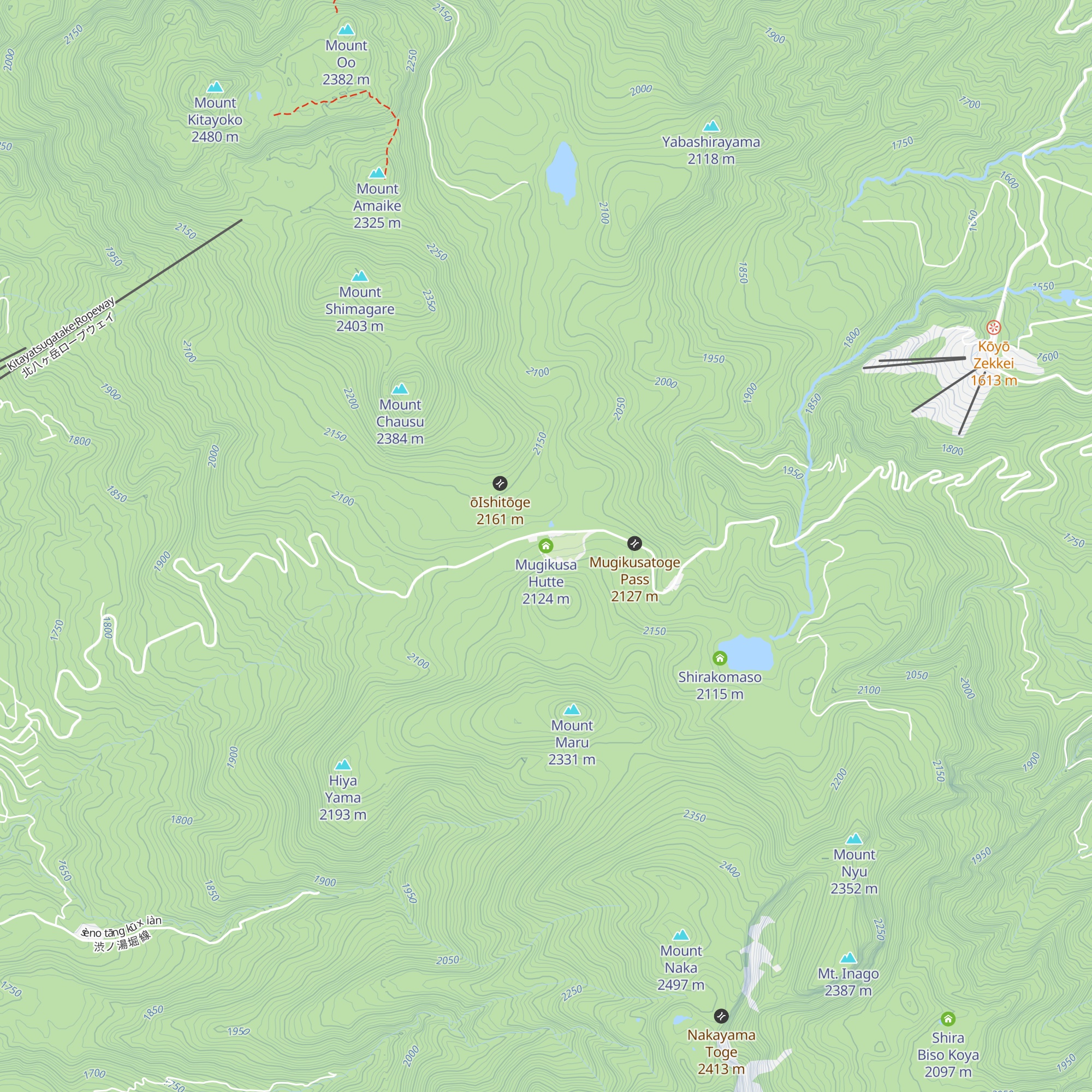 Mugikusa Hutte map