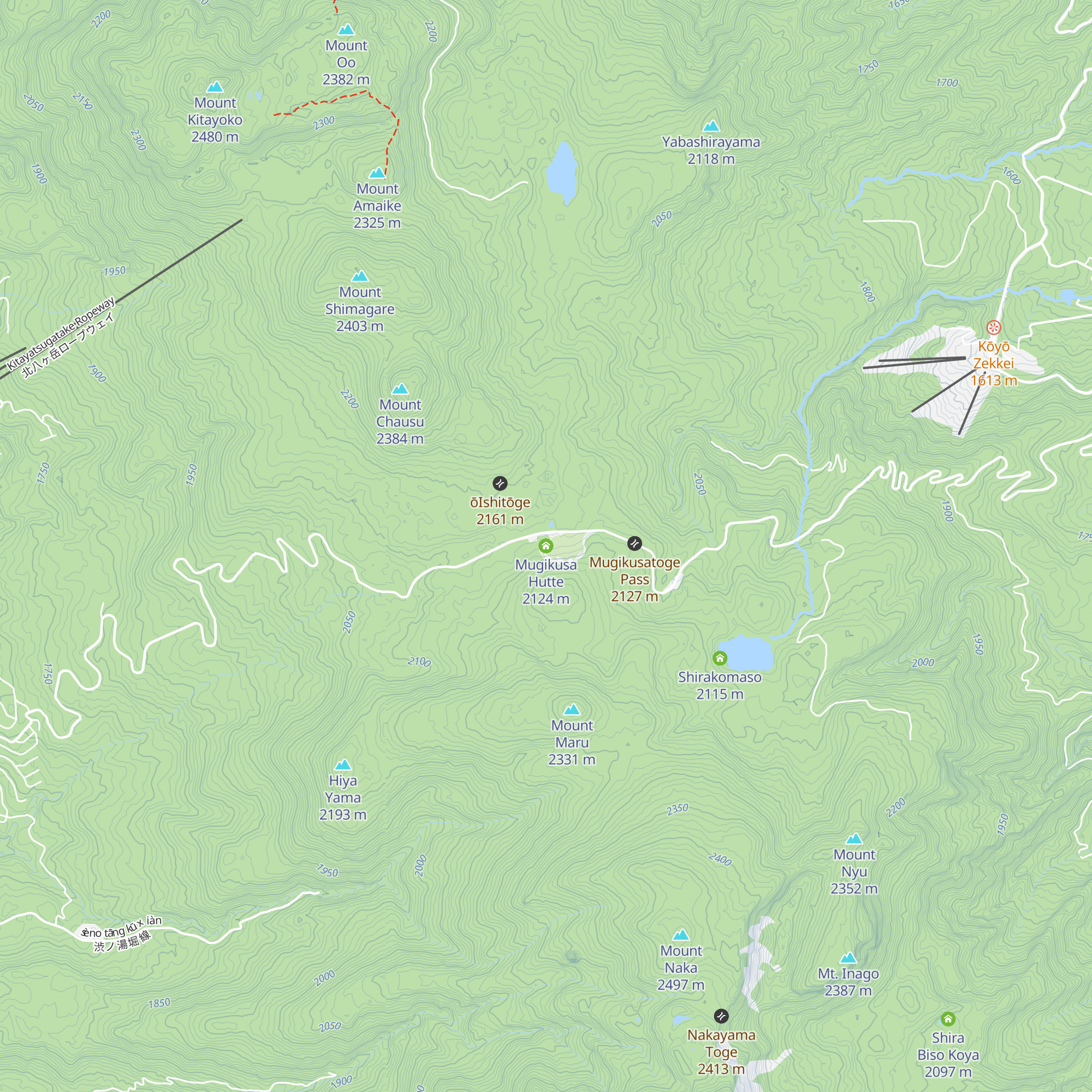 Mugikusa Hutte map